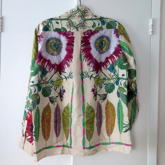 Franco Ferrari Silk Scarf Blouse - Floral Pattern - Picture 6 of 11